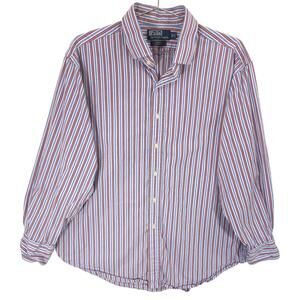 Vintage Polo Ralph Lauren Dress Shirt Mens 17-32/33 Striped Regent Classic Fit